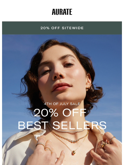 auratenewyork newsletter: 20% OFF BEST SELLERS
