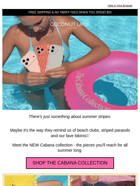 coconut-lane newsletter: Introducing The Cabana Collection☀️🍉⛱️🏝️🍹🌞🌊🍊