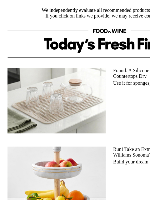foodandwine newsletter: These Hidden Deals at Williams Sonoma's Outlet Are...
