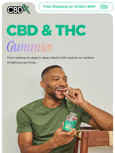 cbdfx newsletter: Taste the Rainbow of CBD & THC Gummies