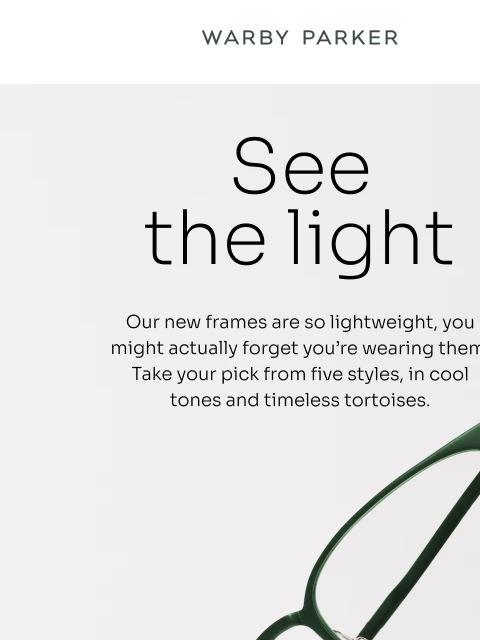 warbyparker newsletter: These glasses are different