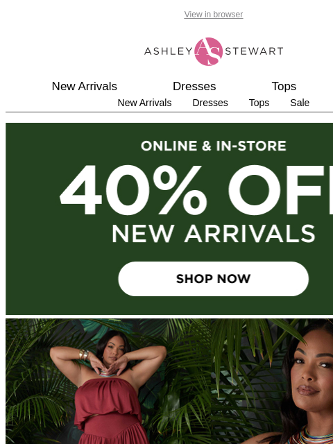 ashleystewart newsletter: New Activewear On Sale