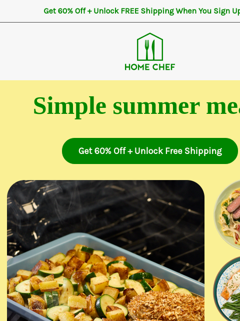 homechef newsletter: Simplify meal prep with our easiest dinner options