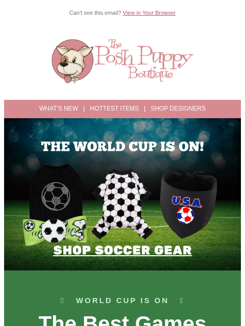 poshpuppyboutique newsletter: The Best Games Are Still Ahead ⚽🐾