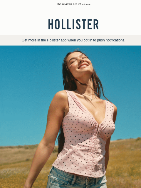 hollisterco newsletter: “Favorite pair of shorts” – MiyaRose, USA