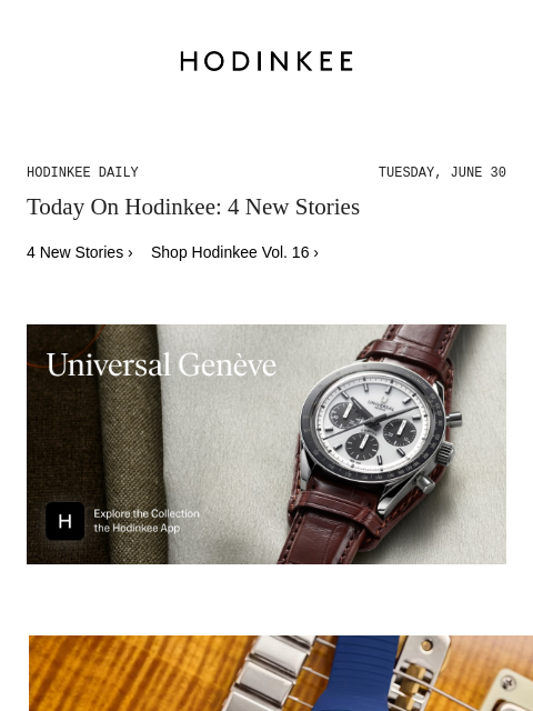 hodinkee newsletter: Hodinkee Daily | 06/30/2026