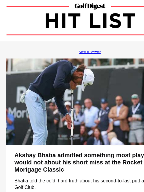 NHL defenseman gets sweet revenge on Brooks Koepka at Stanley Cup parade GolfDigest View in Browser Akshay Bhatia Akshay Bhatia admitted something most players would not about his short miss at the