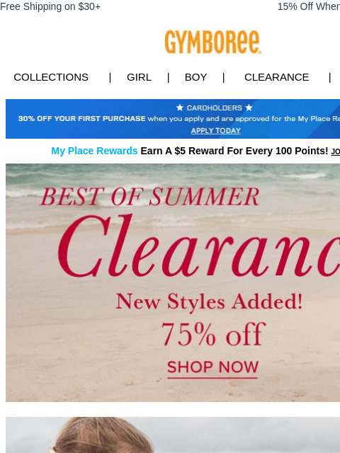 gymboree newsletter: Just added to clearance 🐚🤿 75% Off our favorite ...