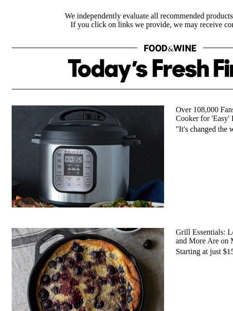 foodandwine newsletter: Run! Lodge Cast Iron Favorites Start at Just $15 T...