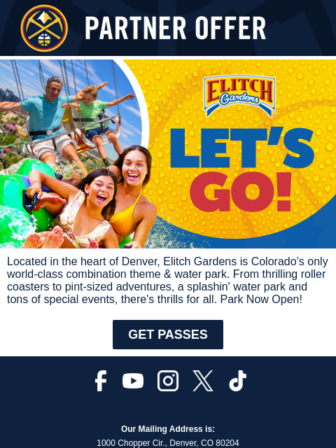 thedenvernuggets newsletter: 🎢 Elitch Gardens Is Open for the Season!