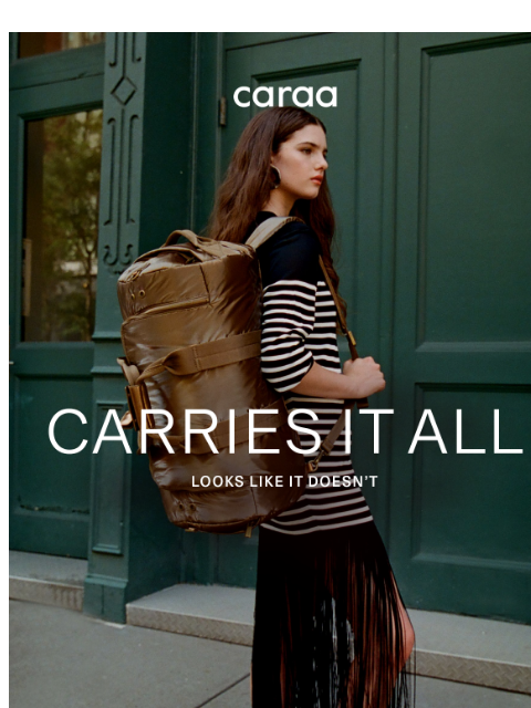 caraa newsletter: Duffles for Every Summer Escape