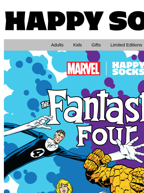 happysocks newsletter: New Special Edition: Fantastic Four!