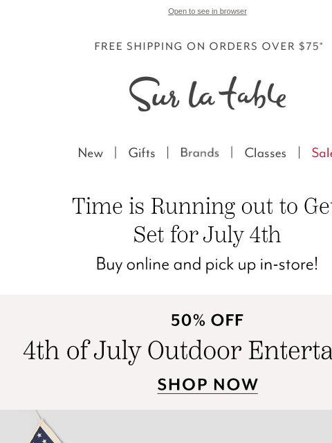 surlatable newsletter: Outdoor Must-Haves for an Epic 4th of July