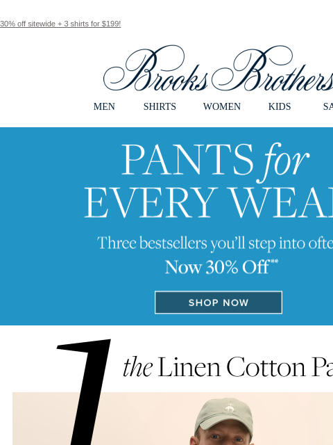 brooksbrothers newsletter: Top 3 pants you need