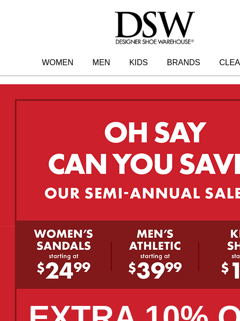 dsw newsletter: NEW in clearance: Sandals starting at $24.99 🚨