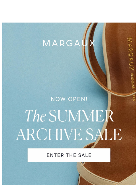 margauxny newsletter: THE ARCHIVE SALE IS ON