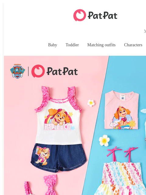 patpat newsletter: 🐾 PAW Patrol Summer Looks Are Here — Up to 50% OF...