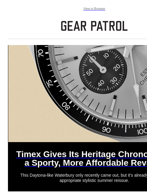 gearpatrol newsletter: An Awesome Timex Watch Just Got Sportier and Cheap...