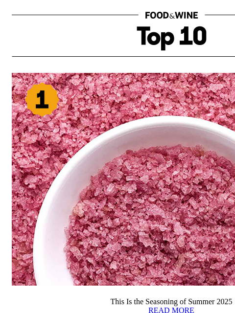 foodandwine newsletter: This Is the Seasoning of Summer 2025