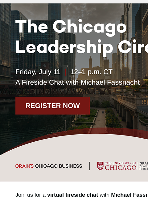 crainliveevents newsletter: Join Michael Fassnacht for a Fireside Chat on July...