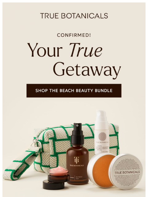 truebotanicals newsletter: NEW: Beach Beauty Bundle