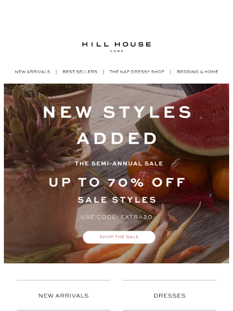 hillhousehome newsletter: NEW STYLES ADDED