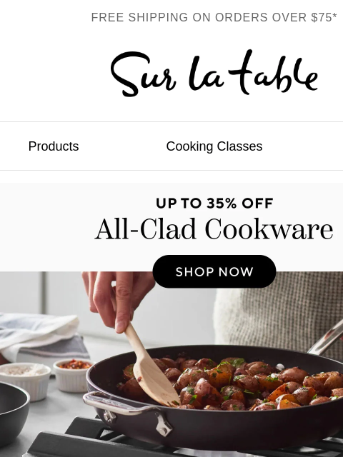 surlatable newsletter: All-Clad up to 35% Off + New Ceramic Nonstick