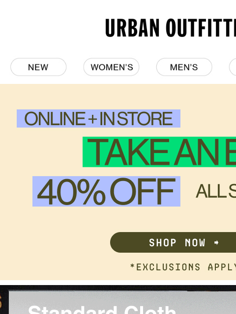 urbanoutfitters newsletter: The best of the best from Standard Cloth →