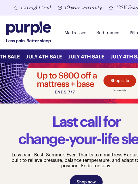 purple newsletter: $800 off in THIS economy? Yes, really.