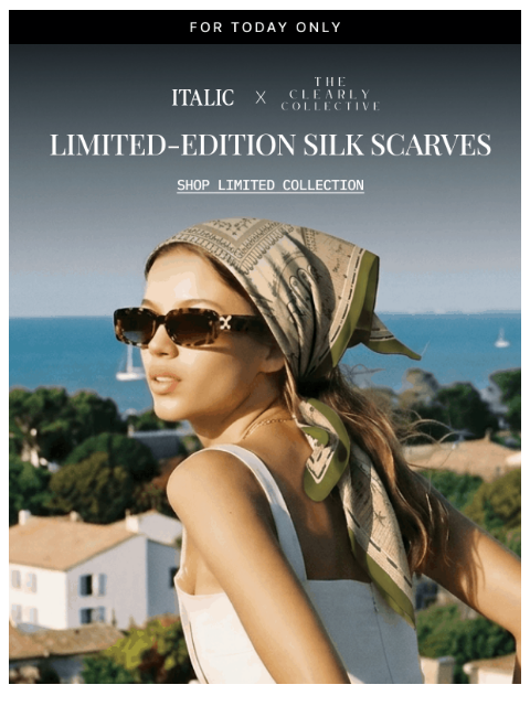 italic newsletter: NEW: Americana Inspired Silk Scarf (Exclusive)
