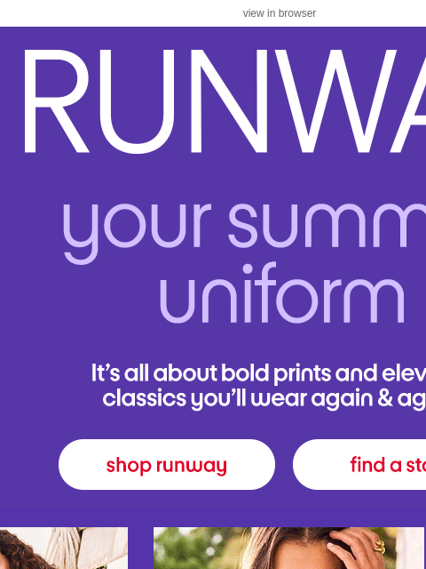 tjmaxx newsletter: Say hello to new Runway 💜