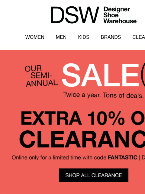 dsw newsletter: U jelly? They start at $29.99