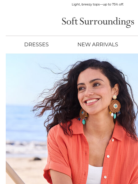 softsurroundings newsletter: Gauze & Linen Favorites