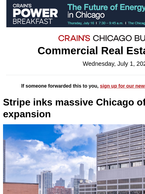 crainalerts newsletter: Tech giant bucks downsizing trend