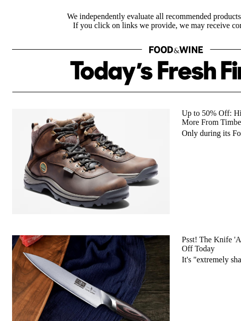foodandwine newsletter: Run! Score 62% Off The Knife Shoppers Say 'Any Che...