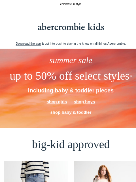 abercrombie newsletter: get them ready for backyard bbqs