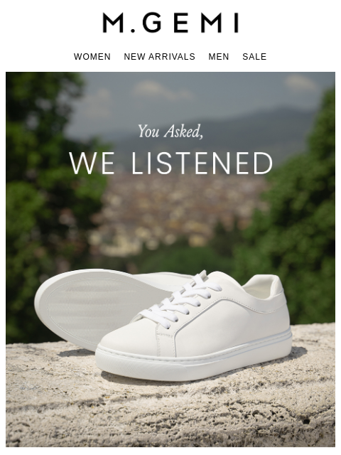mgemi newsletter: BACK IN STOCK SNEAKERS