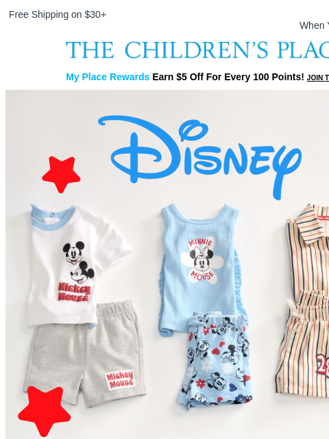 childrensplace newsletter: July 4th Fun with Mickey & Minnie!