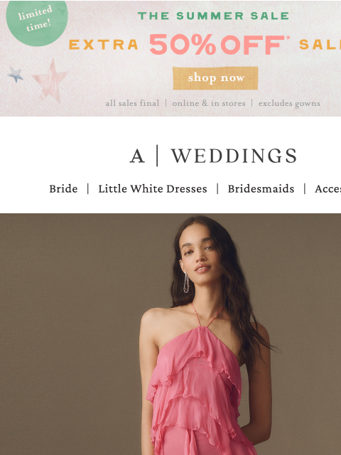 anthropologie newsletter: Don't miss extra 50% OFF sale!