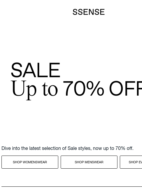 ssense newsletter: Don't Say We Didn't Mention It