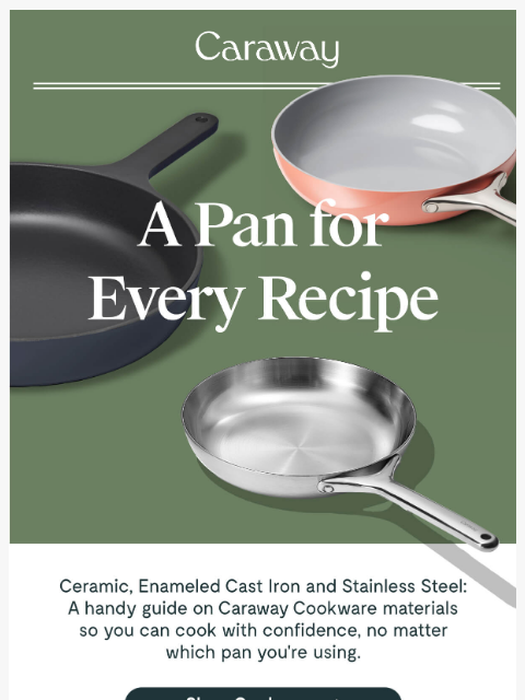 carawayhome newsletter: Stainless, Ceramic, or Cast Iron...