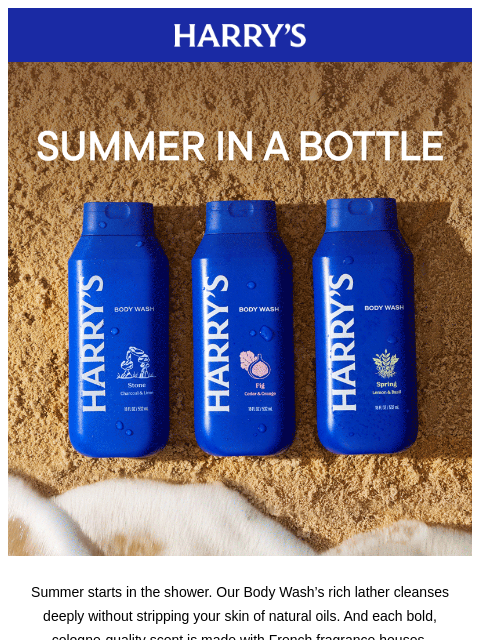 harrys newsletter: Smell fresh all summer long