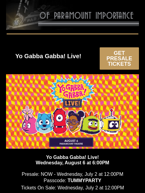 kroenkeentertainment newsletter: Yo Gabba Gabba! LIVE! | X & Los Lobos - 2 Tickets ...