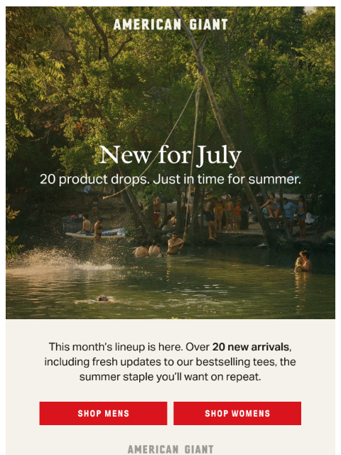 american-giant newsletter: 20 New Reasons to Shop