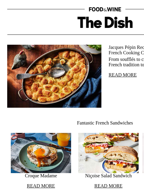 foodandwine newsletter: Jacques Pépin Recipes That Feel Like a Free French...