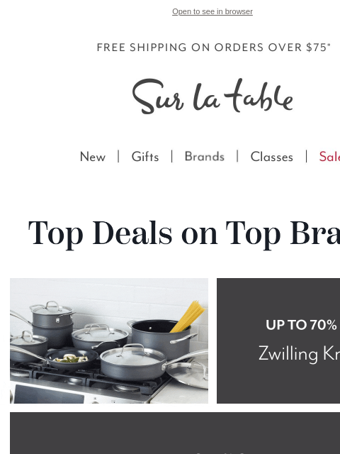surlatable newsletter: Signature Brands, Serious Savings—Just in Time