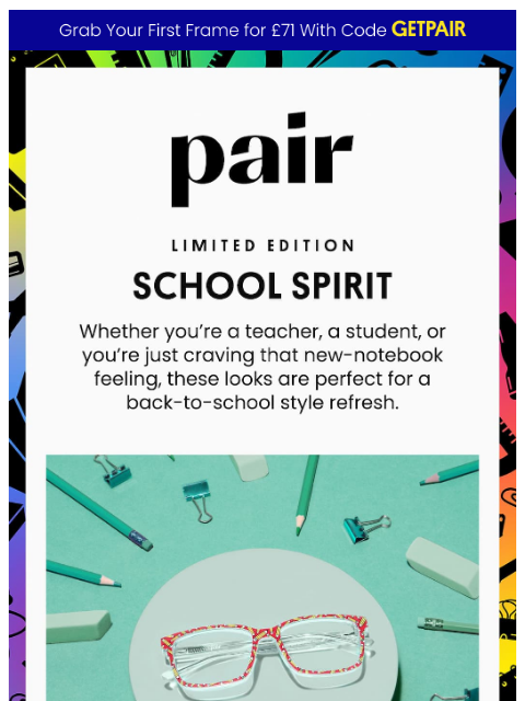 paireyewear newsletter: School Spirit🍎✏️