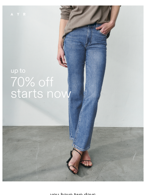 ayr newsletter: 🍦up to 70% off starts now 🍦