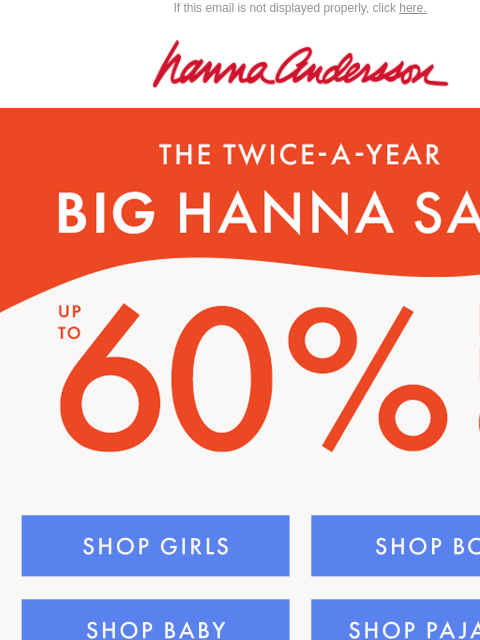 hannaandersson newsletter: The Sale You’ve Been Waiting For