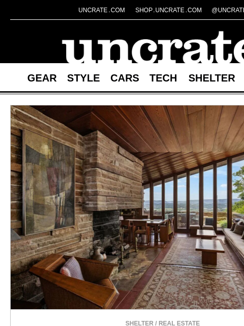 uncrate newsletter: Frank Lloyd Wright's Only Tennessee House & more